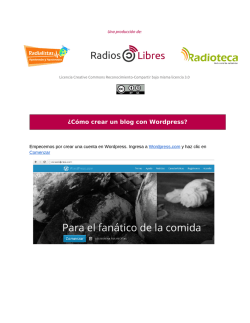 &iquest;C&oacute;mo crear un blog con Wordpress? - Radios Libres