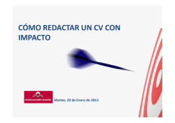 C&Oacute;MO REDACTAR UN CV CON IMPACTO - Aparejadores de Madrid