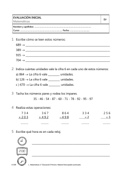 1 Escribe c&oacute;mo se leen estos n&uacute;meros: 689 &rarr; 389 &rarr; _____