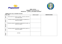 PROYECTO: &ldquo; &iquest;c&oacute;mo, y de d&oacute;nde venimos&rdquo;