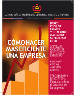 C&Oacute;MO HACER M&Aacute;S EFICIENTE UNA EMPRESA - C&aacute;mara Oficial