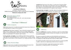 C&oacute;mo llegar a Valldemossa? - Sa Capsana