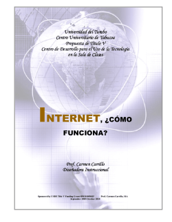 INTERNET, &iquest;C&Oacute;MO FUNCIONA? - Sistema Universitario Ana G