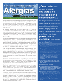 &iquest;C&oacute;mo sabesi sus una alergia o a otra condici&oacute;n o - Davis Vision