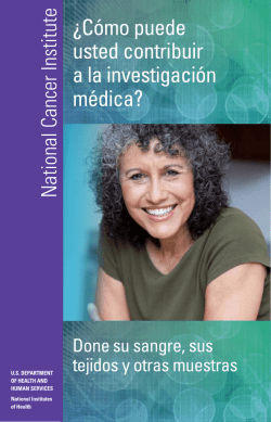 &iquest;C&oacute;mo puede usted contribuir a la investigaci&oacute;n m&eacute;dica? - National