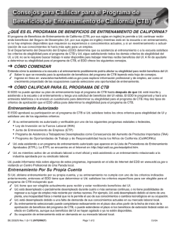 &iquest;qu&eacute; es el programa de beneficios de entrenamiento de california?
