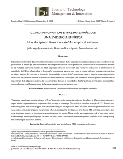 &iquest;C&Oacute;MO INNOVAN LAS EMPRESAS ESPA&Ntilde;OLAS? UNA - CSIC