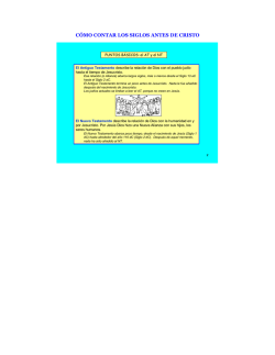 C&Oacute;MO CONTAR LOS SIGLOS ANTES DE CRISTO