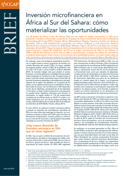 Inversi&oacute;n microfinanciera en &Aacute;frica al Sur del Sahara: c&oacute;mo - CGAP
