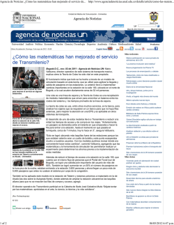 &iquest;C&oacute;mo las matem&aacute;ticas han mejorado el servicio de Transmilenio?