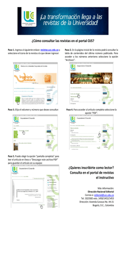 &iquest;C&oacute;mo consultar las revistas en el portal OJS? &iquest;Quieres inscribirte