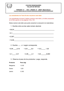 1. Escribe c&oacute;mo se lee cada n&uacute;mero decimal. &bull; 38,25: &bull; 9,1:
