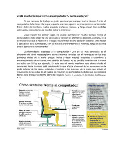 &iquest;Est&aacute; mucho tiempo frente al computador? &iquest;C&oacute;mo cuidarse?