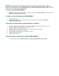 &iquest; C&oacute;mo se utiliza Banc@Net ? &iquest; Cuales son los - Banco Lafise