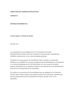 DIRECCI&Oacute;N DE COMUNICACI&Oacute;N SOCIAL 23/04 - Nezahualc&oacute;yotl