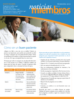 C&oacute;mo ser un buen paciente - L.A. Care Health Plan