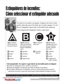 Extinguidores de incendios: C&oacute;mo seleccionar el extinguidor