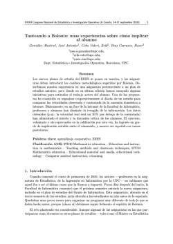 Tanteando a Bolonia: unas experiencias sobre c&oacute;mo - UPCommons