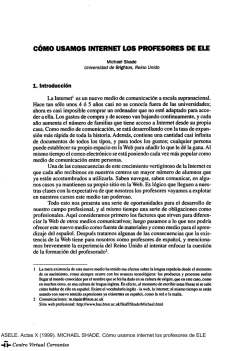 C&oacute;mo usamos internet los profesores de ELE - Centro Virtual