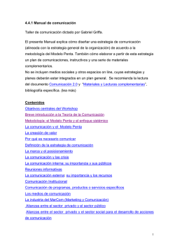 C&Oacute;MO DESARROLLAR UN PLAN DE COMUNICACIONES