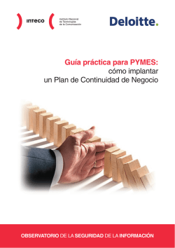 Gu&iacute;a pr&aacute;ctica para PYMES: c&oacute;mo implantar un Plan de - Incibe
