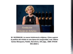 M. NUSSBAUM, La nueva intolerancia religiosa. C&oacute;mo superar la