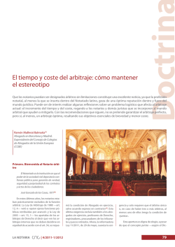 El tiempo y coste del arbitraje: c&oacute;mo mantener el estereotipo - Dialnet