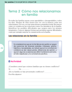 Tema 2 C&oacute;mo nos relacionamos en familia - Conevyt