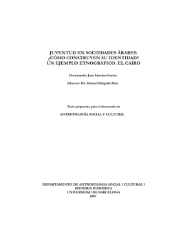 JUVENTUD EN SOCIEDADES &Aacute;RABES: &iquest;C&Oacute;MO - TDX