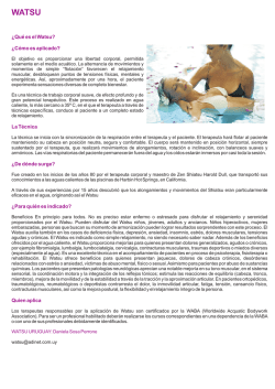 &iquest;Qu&eacute; es el Watsu? &iquest;C&oacute;mo es aplicado? La T&eacute;cnica &iquest;De d&oacute;nde