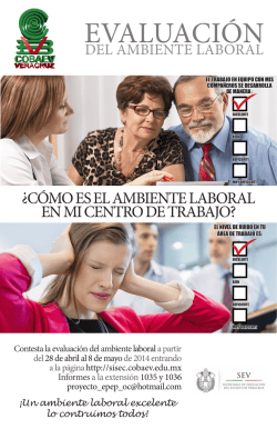 &iquest;C&Oacute;MO ES EL AMBIENTE LABORAL EN MI CENTRO DE - Cobaev