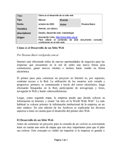 C&oacute;mo es el desarrollo de un sitio web - Sitio Web Personal de