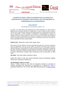 CUERPOS EN CRISIS: C&Oacute;MO LOS IMPERATIVOS CULTURALES