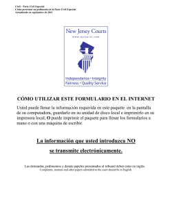 C&oacute;mo presentar un pedimento en la Parte Civil Especial / How to