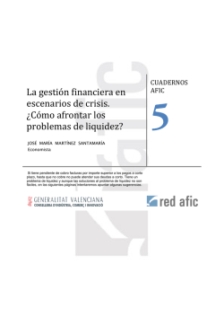 La gesti&oacute;n financiera en escenarios de crisis. &iquest;C&oacute;mo afrontar los