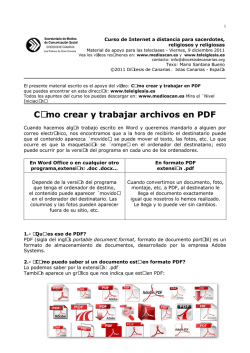 C&oacute;mo crear y trabajar archivos en PDF