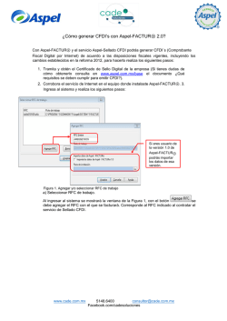 &iquest;C&oacute;mo generar CFDI's con AspelFACTUR 2.0?