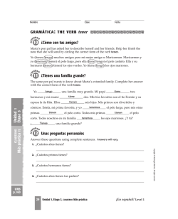 M&aacute;s pr&aacute;ctica Unidad Etapa &iquest;C&oacute;mo son tus amigos? &iquest;Tienes una