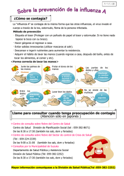 &iquest;C&oacute;mo se contagia? Llame para consultar cuando tenga