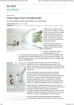 C&oacute;mo elegir el aire acondicionado | Sociedad | EL PA&Iacute;S