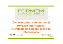 C&oacute;mo Acceder y Vender en el Mercado Internacional - Formem