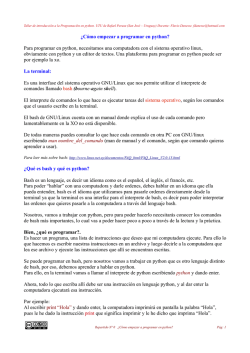 &iquest;C&oacute;mo empezar a programar en python? Para - SugarLabs