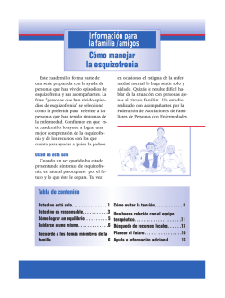 C&oacute;mo manejar la esquizofrenia