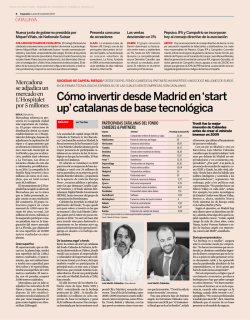 C&oacute;mo invertir desde Madrid en 'start up' catalanas de base