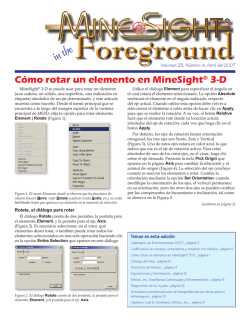 C&oacute;mo rotar un elemento en MineSight&reg; 3-D - Mintec, Inc.