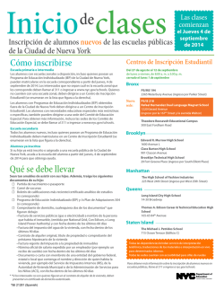 C&oacute;mo inscribirse Qu&eacute; se debe llevar - New York City Department of