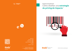 C&oacute;mo dise&ntilde;ar una estrategia de pricing de impacto - Eada