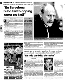 &ldquo;En Barcelona hubo tanto d&Oacute;ping c&oacute;mo en Se&uacute;l&rdquo; - Mundo Deportivo