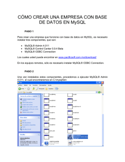 C&Oacute;MO CREAR UNA EMPRESA CON BASE DE - Pacific Soft