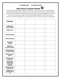 &iquest;Qu&eacute;? &iquest;C&oacute;mo? &iquest;Cu&aacute;ndo? &iquest;D&oacute;nde? Carreras